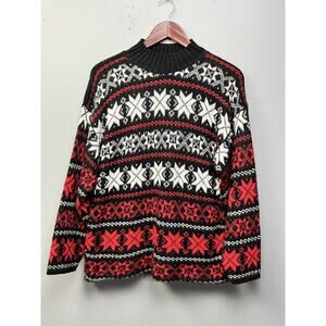 VTG American Pride Sweater Womens Medium Nordic Made‎ In USA Snowflake